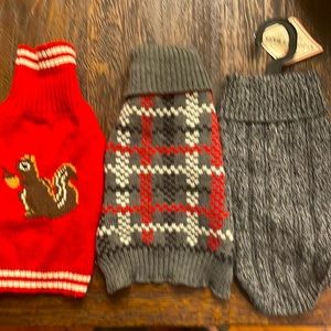 3- dog sweaters size small